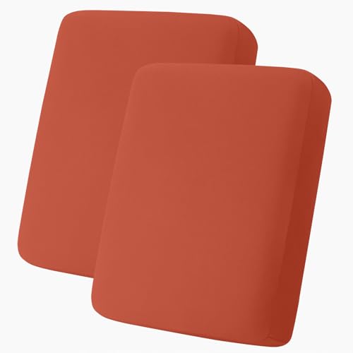 Milk Silk Couch Cushion Covers (Rust / Seat Cover 2 Pack)
