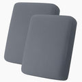 Milk Silk Couch Cushion Covers (Dark Grey / Seat Cover 2 Pack)
