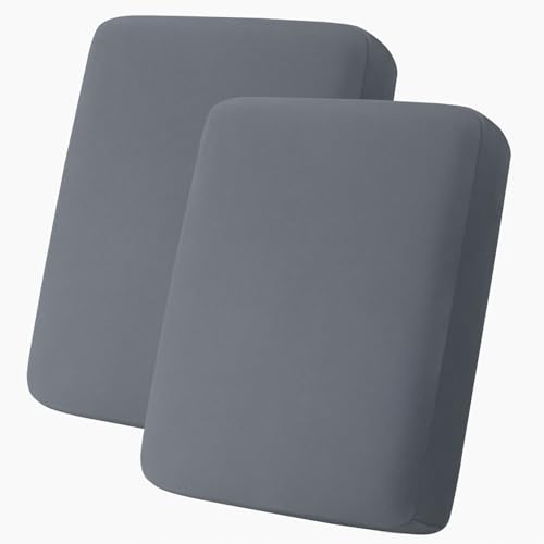 Milk Silk Couch Cushion Covers (Dark Grey / Seat Cover 2 Pack)