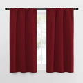 50inch Curtains for Small Windows (Burgundy Red / 29"W x 50"L (Pack of 2))