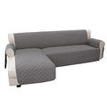 Reversible L Shape Sectional Couch Cover (Large / Gray/Gray)