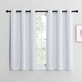 Room Darkening Draperies Curtains Panels (Greyish White / 42"W x 40"L (Pack of 2))