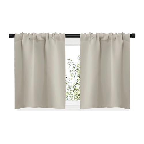Blackout Curtains for Living Curtains (Natural / 52"W x 95"L (Pack of 2))