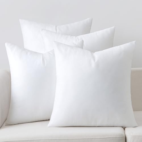 Pillow Insert 18x18 Inch Set of 4 Decorative Throw Pillow Inserts (18x18 Inch)