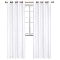 Room Darkening Curtains 95 Inches Long (Pure White / 52"W x 95"L (Pack of 2))