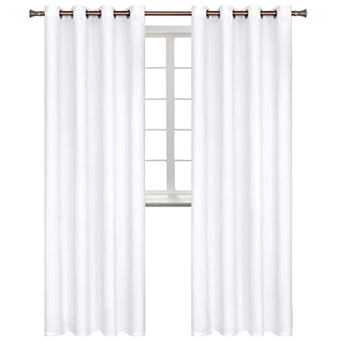 Room Darkening Curtains 95 Inches Long (Pure White / 52"W x 95"L (Pack of 2))