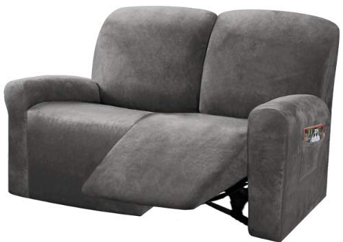 Reclining Love Seat Slipcover (Dark Grey)