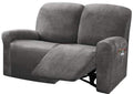 Reclining Love Seat Slipcover (Dark Grey)