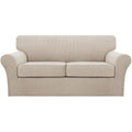 3 Piece Sofa Covers for 2 Cushion Couch Sofa Slipcover Soft Couch Cover for Dogs (Sofa (2 Cushion) / Island Fossi)