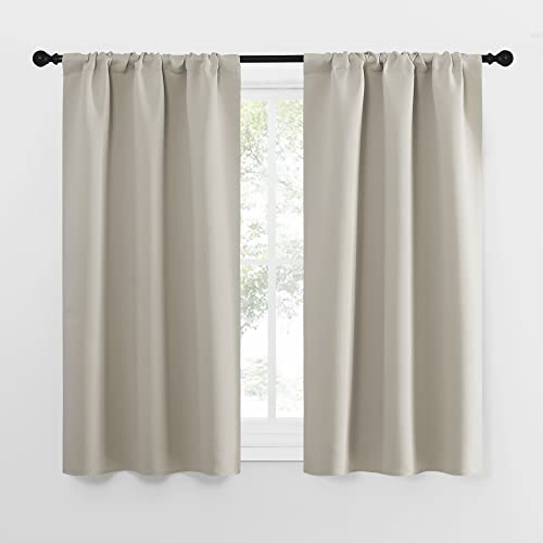 Blackout Curtains for Living Curtains (Natural / 34"W x 54"L (Pack of 2))