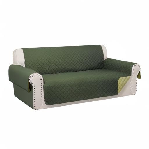 Reversible 4 Seater Sofa Cover (Huntergreen/Sage / Sofa Xxl - Xxl Large (91"))