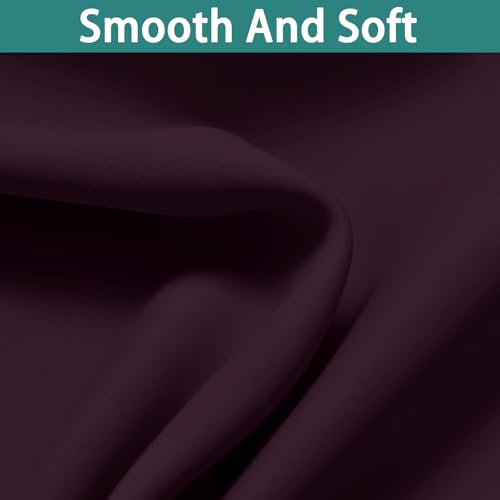 Purple 100% Blackout Curtains 84 Inches Long for Bedroom (52"W x 84"L (Pack of 1) / Purple)