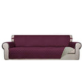 Reversible Quilted Couch Covers for Dogs Sofa Cover 4 Seater 88" (XX-Large / Wine/Beige)