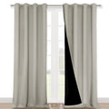 Natural Blackout Curtains for Bedroom 52" Wide x 90" Long 2 Panels (Natural / 52"W x 90"L (Pack of 2))