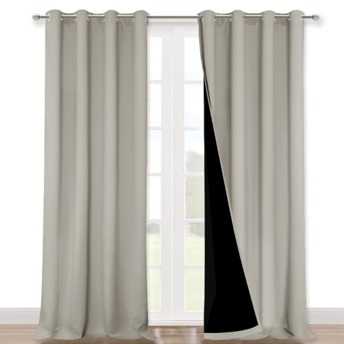 Natural Blackout Curtains for Bedroom 52" w x 102" L 2 Panels (Natural / 52"W x 102"L (Pack of 2))