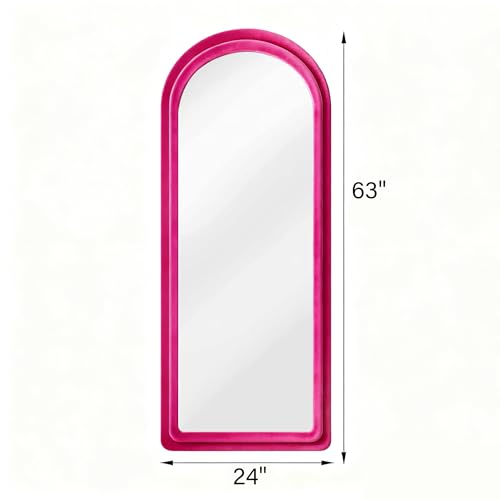Full Length Mirror (Arched - Rose Red)