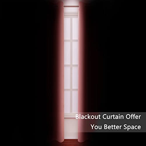 Blackout Curtains 66 x 84 inch (Coral / 66"W x 84"L (Pack of 2))