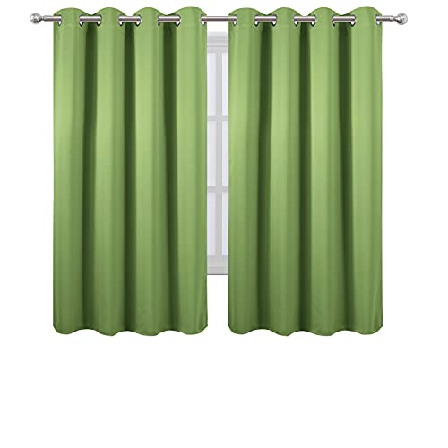 Blackout Curtains 52 x 63 inch (Light Green / 52"W x 63"L (Pack of 2))