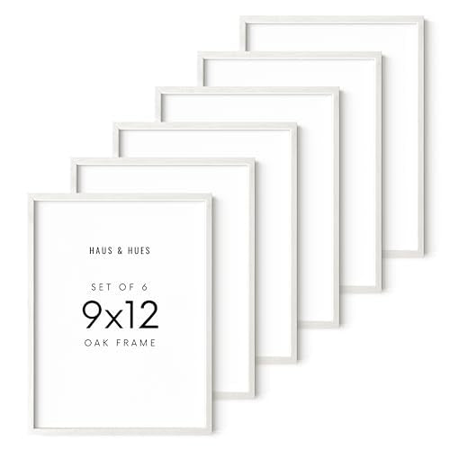 Set of 6 9 X 12 Picture Frames for Wall (Set of 06 / White Oak / 9x12 in)