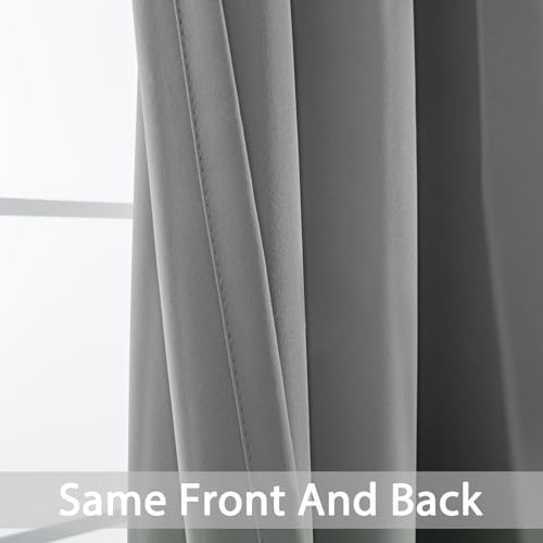 Room Darkening Curtains 42x72 inch Length Dove Grey (Dove Grey / 42"W x 72"L (Pack of 2))