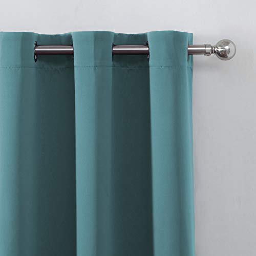 Sea Teal Thermal Blackout Curtains (Sea Teal / 42"W x 63"L (Pack of 2))