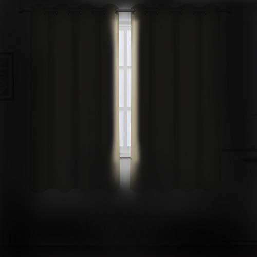 Beige Blackout Curtains 66 x 63 Inch Length (Beige / 66"W x 63"L (Pack of 2))