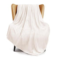 Soft Large Fleece Throw Blanket for Couch (Ivory / Throw XL (50" x 70"))