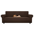 Stretch Oversized Couch Cover Universal Sofa Covers for Living Room Dogs Pet Furniture Protector Spandex Extra Large Sofa Slipcovers with Anti Slip Foam Sticks (Coffee / X-Large (92"-115"))