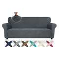 Super Stretch Couch Cover (- Dark Grey / Large (72"-92"))