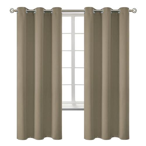 Cocoa Room Darkening Curtains 72 Inch for Bedroom (Cocoa / 42"W x 72"L (Pack of 2))
