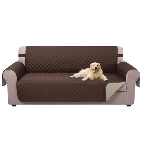 Large Sofa Cover Reversible Couch Cover for Dogs (Coffee/Beige / 78"sofa Xl - Xl Large)