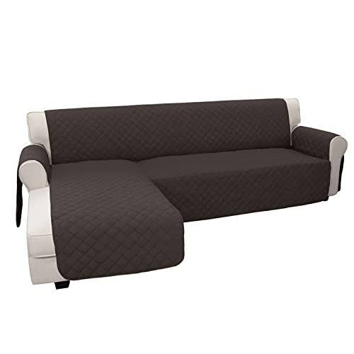 Reversible L Shape Sectional Couch Cover (Small / Chocolate/Chocolate)