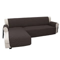 Reversible L Shape Sectional Couch Cover (X-Large / Chocolate/Chocolate)