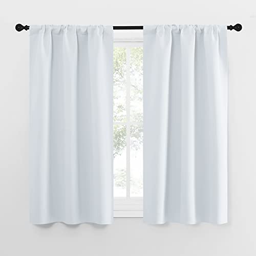 Greyish White Window Curtain Panels (Greyish White / 29"W x 50"L (Pack of 2))