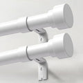 2 Pack Heavy Duty Curtain Rods for Windows 48 to 84 Inch (30"-90"|2pack / White)