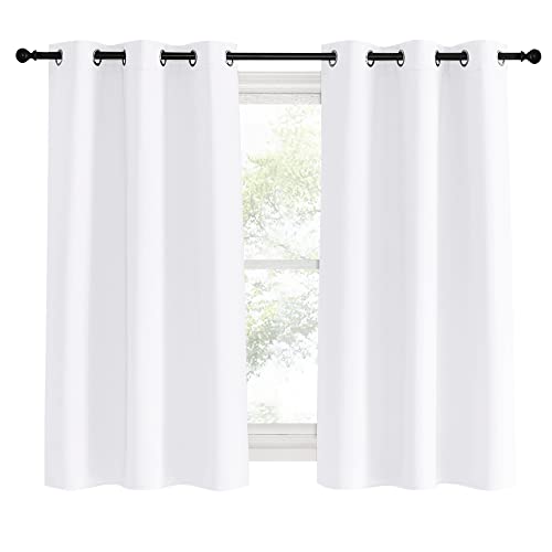 Draperies Curtains Panels (Pure White / 42"W x 60"L (Pack of 2))