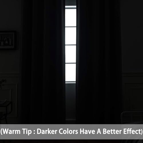 Charcoal Grey Room Darkening Curtains 84 inch Sliding Door Drapes (Charcoal Grey / 52"W x 84"L (Pack of 1))
