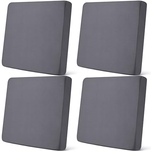 4 Pcs Stretch Cushion Covers (Dark Grey / Seat Cover)