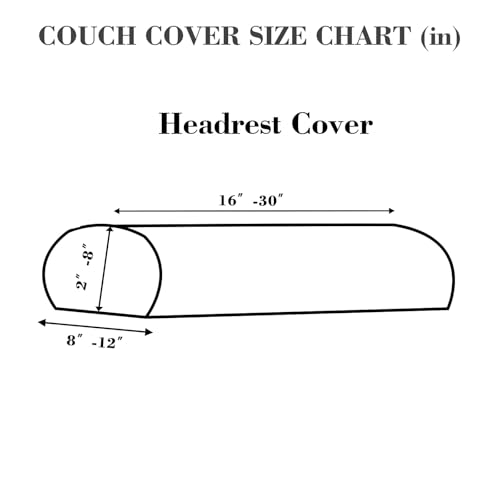 Sofa Covers Couch Covers for Sofa Pet Friendly Couch Cushion Covers Universal Sofa Covers Washable Stretch Slipcovers for Sectional Sofa (Texture Gray / Headrest Cover)