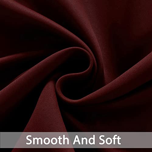 Room Darkening Curtains 62x84 inch Length Burgundy Red (Burgundy Red / 62"W x 84"L (Pack of 2))