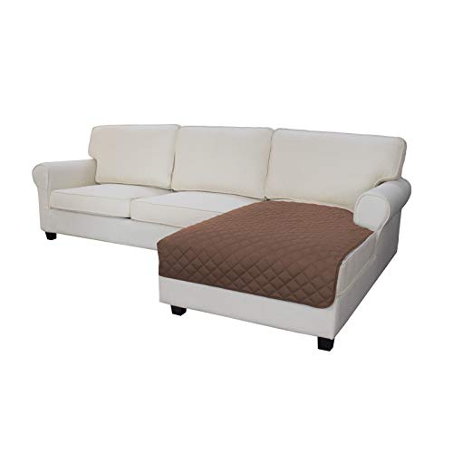 Sectional Couch Covers for Dogs L Shape Sofa Cover Reversible Sofa Slipcover Chaise Lounge Cover Furniture Protector Cover for Pets Dog Cat (42" x 68" / Brown/Brown)