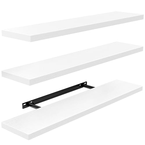 Amada 23.6" Floating Shelves for Wall Decor & Storage (White / 23.6 Inches)