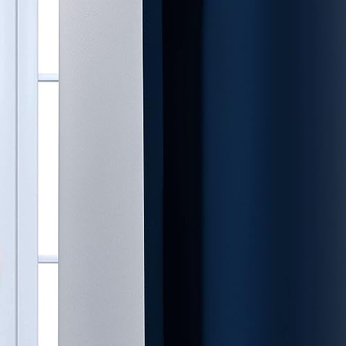 Ombre Curtains Blue and Greyish White for Living Room (52"W x 90"L (Pack of 2) / Blue)