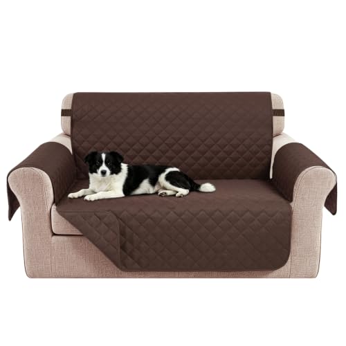 Oversized Loveseat Couch Cover for Dogs (Chocolate/Chocolate / Loveseat - Oversized (54"))