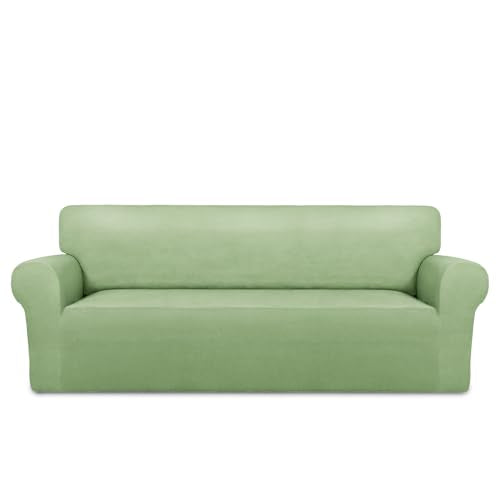 Stretch Oversized Couch Covers Fleece Sofa Slipcovers Sage Green (X-Large Oversized Sofa / Sage Green)