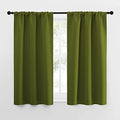 Kitchen Curtains (Olive / 34"W x 54"L (Pack of 2))
