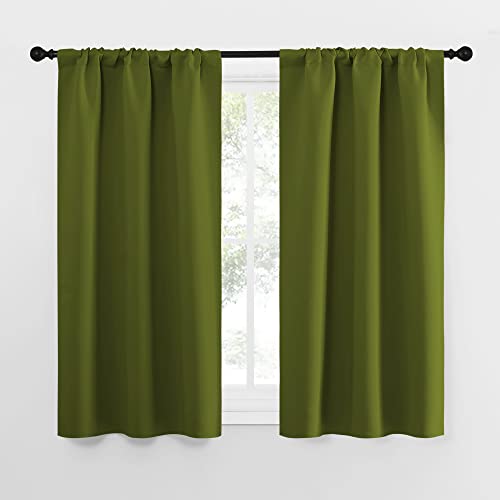 Kitchen Curtains (Olive / 34"W x 54"L (Pack of 2))
