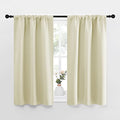 Kitchen Curtains (Beige / 34"W x 45"L (Pack of 2))