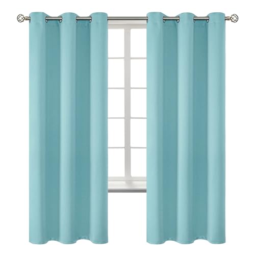 Baby Blue Blackout Curtains for Bedroom 72 Inch Long (Baby Blue / 46"W x 72"L (Pack of 2))