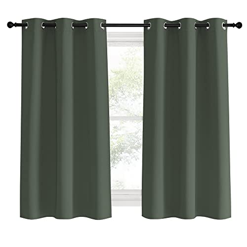 Thermal Insulated Curtains Blackout Draperies (Dark Mallard / 42"W x 60"L (Pack of 2))